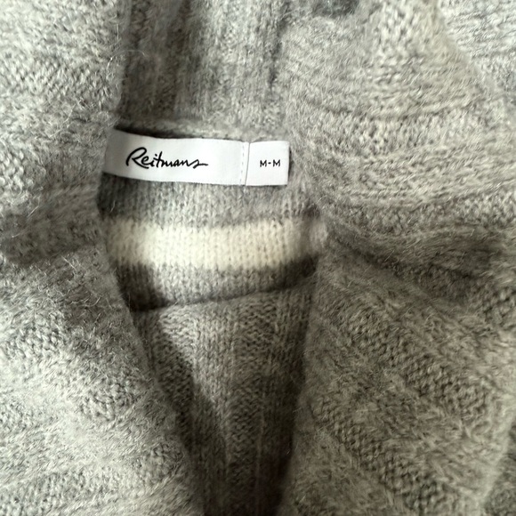 REITMANS Gray Striped Turtleneck Sweater - Picture 3 of 6
